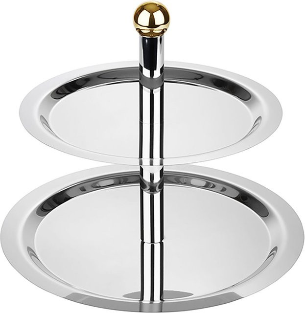 APS Etagere Finesse 2-stufig in Silber, B/T/H: 38 x 38 x 30 cm - Bild 1