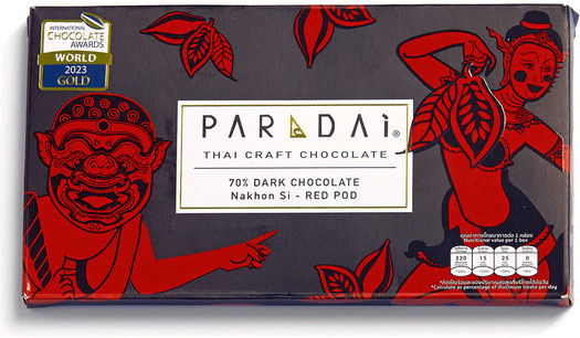 Paradaì Single Origin Thai Craft Nakhon Si Red 70 % Schokoladentafel 50 g - Bild 1