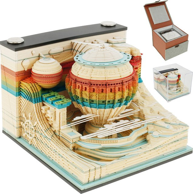3D-Notizblock als dekorativer Blockkalender in Multicolor zum Selbermachen - Bild 1
