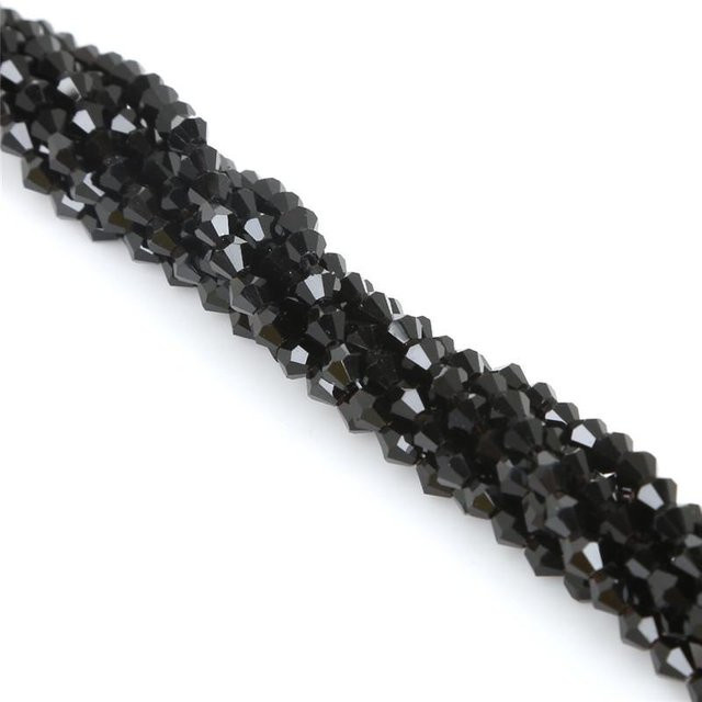 Beadia Accessories Doppelkegel-Glasperle, Schwarz, 4 mm, 80 Stk. - Bild 1