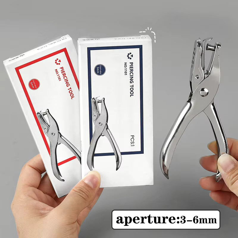 Metall-Handstanzer für Einzelloch mit losen Blättern in Silber für Metall und Bürobedarf - Bild 4