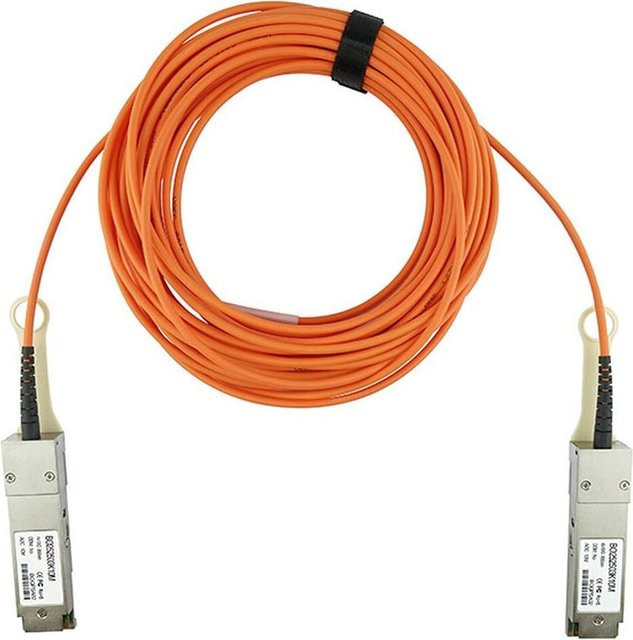 BlueOptics InfiniBand-Kabel QSFP-AOC-20M-MT-BO Orange für Ethernet/LAN, Länge: 20 m - Bild 1