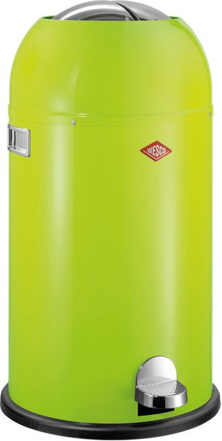 Wesco Kickmaster Abfallsammler mit Pedal aus Edelstahl in Green, B/T/H: 33,0 x 37,8 x 69,0 cm - Bild 1