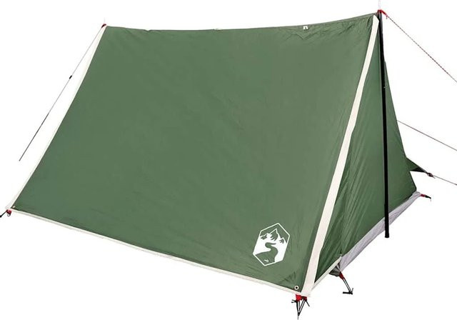 vidaXL Campingzelt für 2 Personen in Grün, wasserfest aus Polyester und Fiberglas - Bild 1