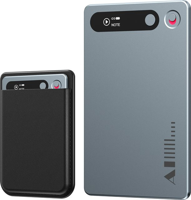 KI-Sprachrekorder MECHEN mit 64 GB Speicher für Besprechungen und Vorträge in Silber mit KI-Transkription und Zusammenfassung - Bild 1