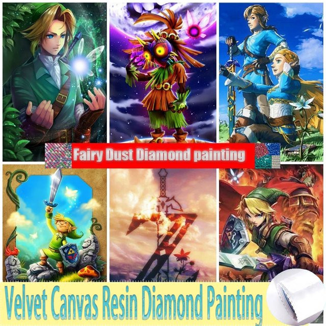 YEHUA STAR 5D DIY Diamantmalerei Zelda Cartoon Mosaik Stickerei Set in Mehrfarbig - Bild 1