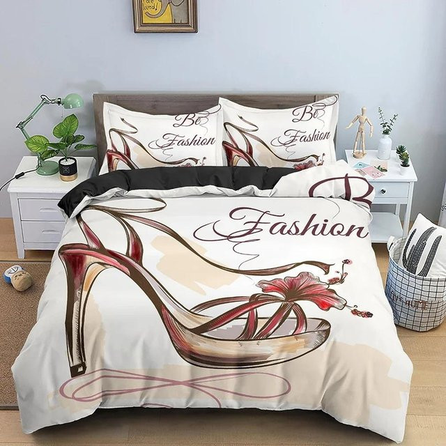 Bettwäsche-Set mit High Heels Motiv von Binchi Outdoor Product aus Mikrofaser, B/H: 135 x 200 cm - Bild 1