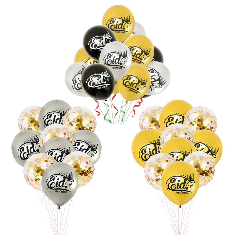 WEIGAO Eid Mubarak Latex Ballons mit Mond und Sternen für Ramadan Kareem Dekorationen - Bild 2