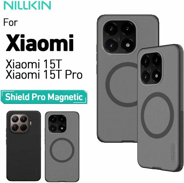 Nillkin Magnetische Super Frosted Shield Pro Handyhülle für Xiaomi 15T Pro und Mi 15T in Transparent, Stoßfeste Rückabdeckung mit Anti-Fingerabdruck-Schutz - Bild 1
