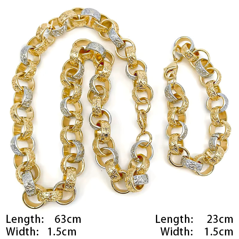 HIPUNK Schmuckset, Halskette, Armband, Gold - Bild 5