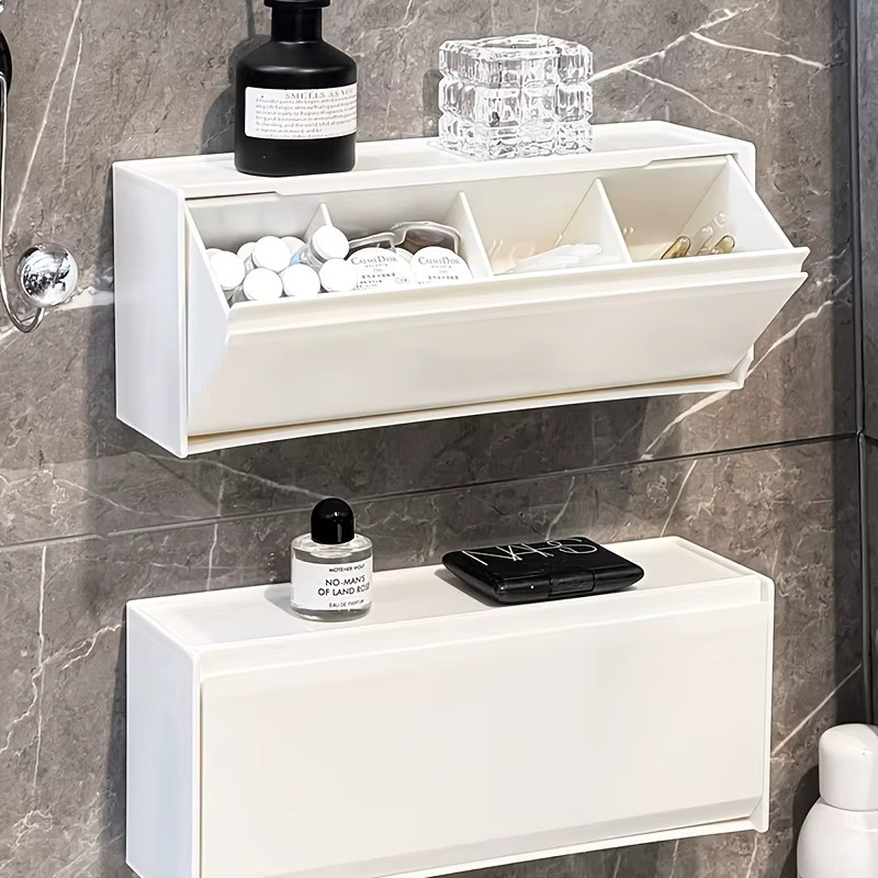 Untior Aufbewahrungsbox für Make-up-Pads und Wattestäbchen, Organizer für Kosmetikpads und Hygieneartikel, Weiß - Bild 3