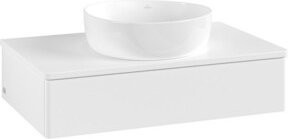 V&B Waschtischunterschrank Antao ohne Frontstruktur in Weiß, B/T/H: 80 x 50 x 19 cm - Bild 1
