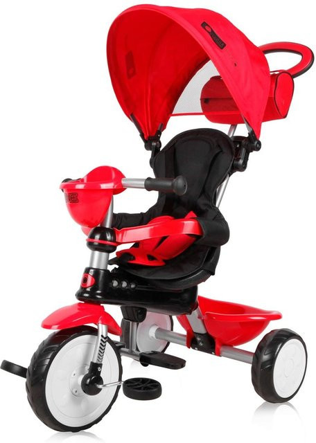 Lorelli Tricycle One 3 in 1 Dreirad mit Teleskop-Schiebestange rot - Bild 1
