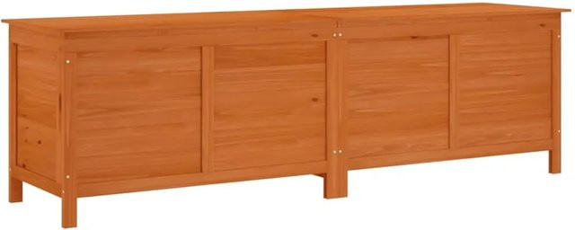 vidaXL Gartentruhe aus Massivholz Tanne in Braun, B/T/H: 198,5 x 50 x 56,5 cm - Bild 1