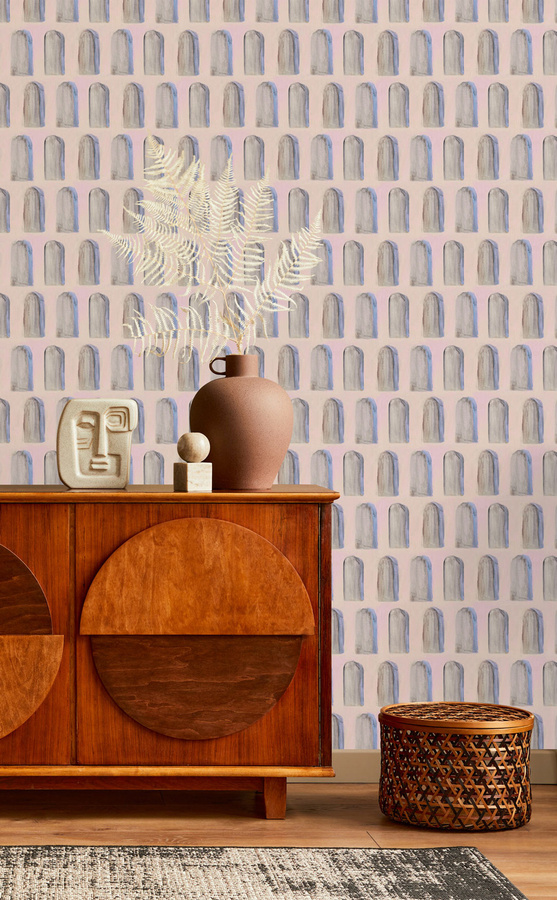 Tenue de Ville Wallpaper Vogue in Quartz mit geometrischem Abstract-Design aus Vlies - Bild 1
