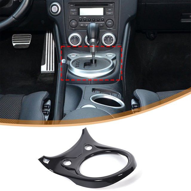 Suetlcoity Mittelkonsole Schalthebelabdeckung und Rahmenverkleidung für Nissan Fairlady Z 370Z Z34 (2009-2020) MT Autozubehör - Bild 1
