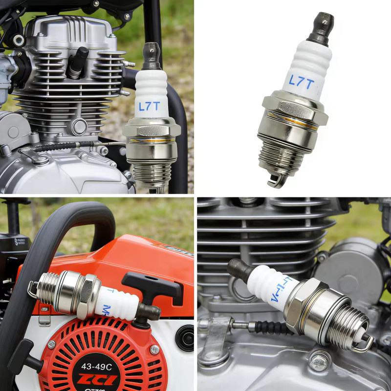LUSQI L7T Zündkerze in Silber für 2-Takt Benzin-Motoren von Kettensägen und Freischneidern (33 cc-49 cc) - Bild 3