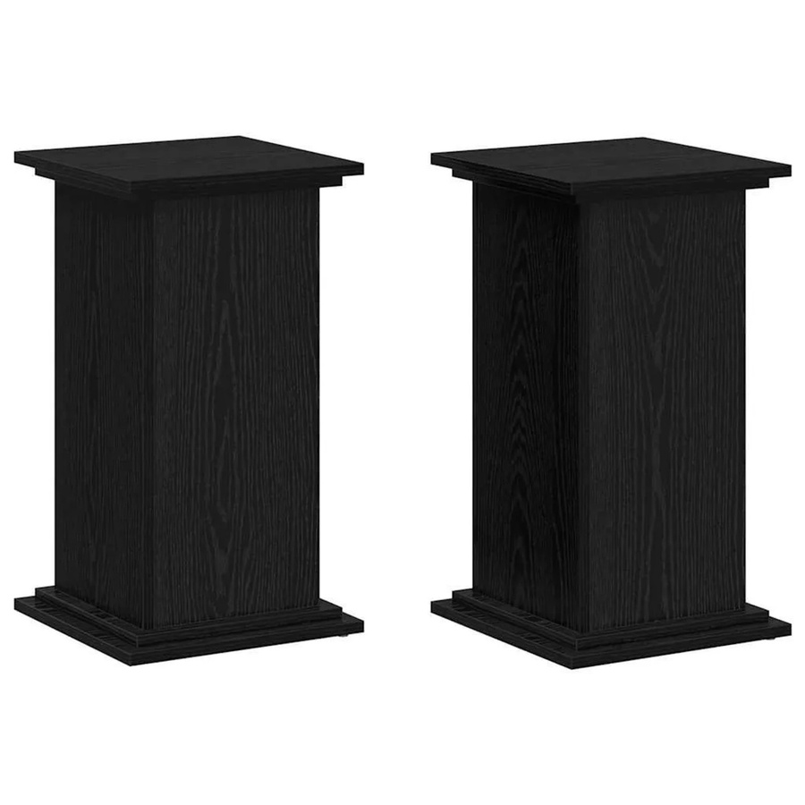 vidaXL Pflanzenständer in Schwarz mit Eichen-Optik aus Holzwerkstoff, B/T/H: 33 x 33 x 60 cm - Bild 2