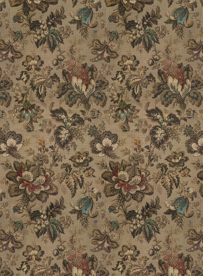 NLXL Mural Big Pattern Bogor Wandtattoo in Beige und Multicolour mit botanischem und floralem Design im Vintage-Stil - Bild 1