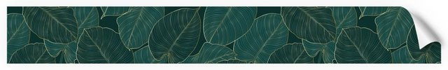 Myspotti Küchenrückwandfolie Leaves Green Selbstklebend B: 450 cm, H: 60 cm - Bild 1