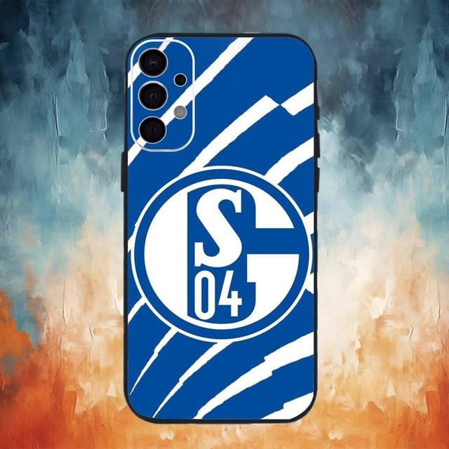 Schalke 04 Team Handyhülle für Samsung Galaxy S24 Ultra Plus Lite Schwarz Weiche Schutzhülle - Bild 1