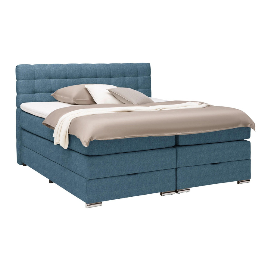 Premium Living Boxspringbett London Blau mit Taschenfederkern und Lift-up-Base, B/T/H: 160 x 200 x 120 cm - Bild 2