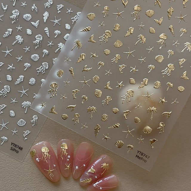 NAILFYOU Nagelaufkleber, Glänzend, Tropisches Muster, Unisex - Bild 1