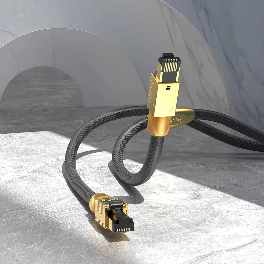 Viborg Audio LAN8 Cat8 Ethernet Kabel aus reinem Silber mit RJ45 Stecker, Schwarz/Silber - Bild 6