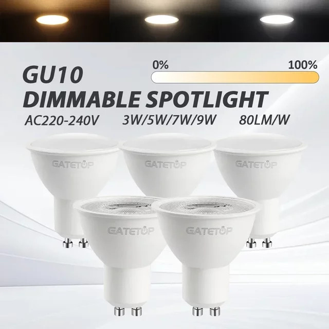 Dimmbare GU10 LED Leuchtmittel Warmweiß als Halogenersatz für Dunstabzugshauben 220V - Bild 1