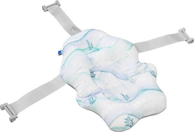 Kikkaboo Baby Badekissen Nubo Wannenauflage mit Kunststoff-Clips in Türkis - Bild 1