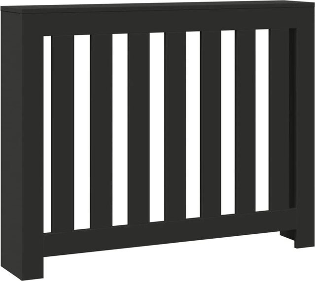 vidaXL Heizkörperverkleidung in Schwarz mit modernem Latten-Design aus Holzwerkstoff, B/T/H: 104 x 20 x 82 cm - Bild 1