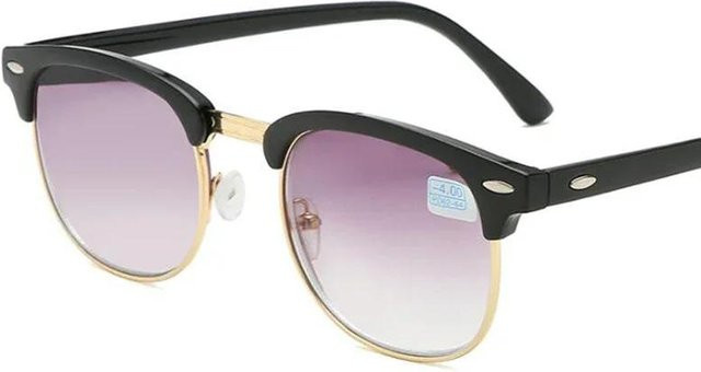 Sonnenbrille, Halbrand, rechteckig, Unisex, grau, schwarz - Bild 1