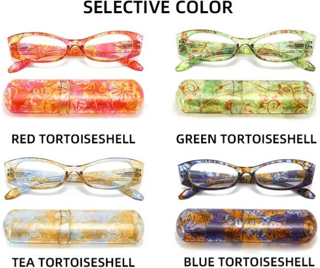 MDOD Lesebrille, Vollrand, oval, Kunststoff, Multicolour - Bild 1