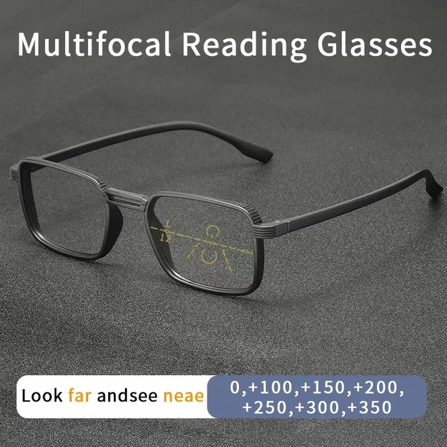 RUISIMO Lesebrille für Herren, Kunststoff, Vollrand, schwarz - Bild 1
