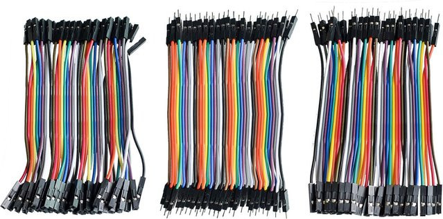 Si Tai&SH Dupont-Leitung Set mit 120 Stück in Multicolor, Überbrückungsdrähte mit Stecker auf Stecker, Stecker auf Buchse und Buchse auf Buchse, Längen: 10 cm, 20 cm, 30 cm - Bild 1