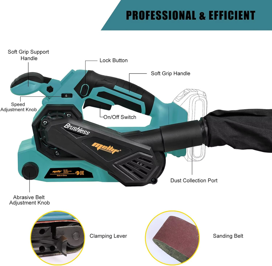 Makita Bürstenloser kabelloser Bandschleifer für 18V Akku LXT (Nur Werkzeug) - Bild 2