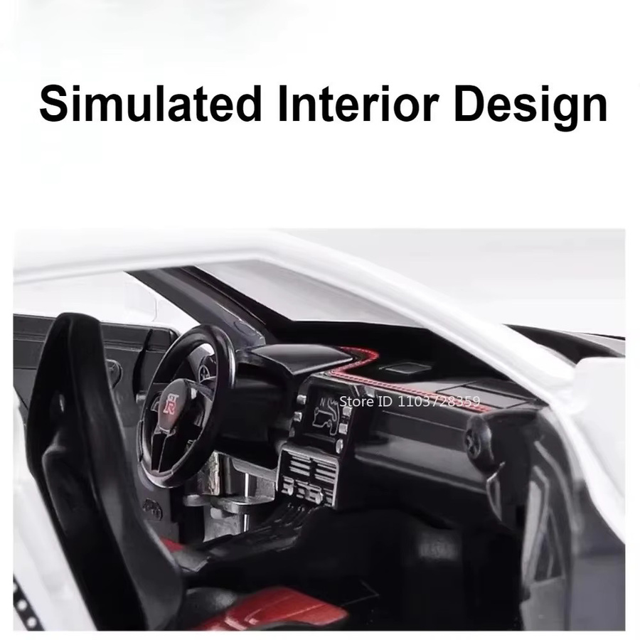 RMZ city GTR R35 CSR2 Modell Sportwagen, 1:24, Metall, mit Licht und Sound - Bild 2