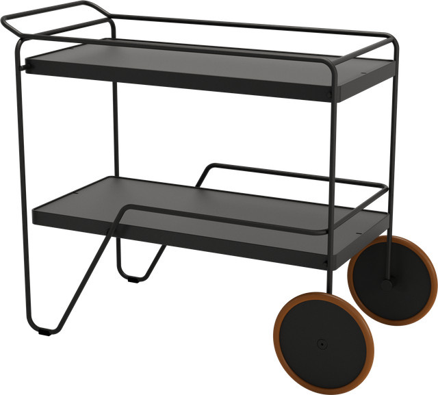 HOUE Click Serving Cart Servierwagen in Schwarz mit Rollen und Servieretagen im minimalistischen Design - Bild 1