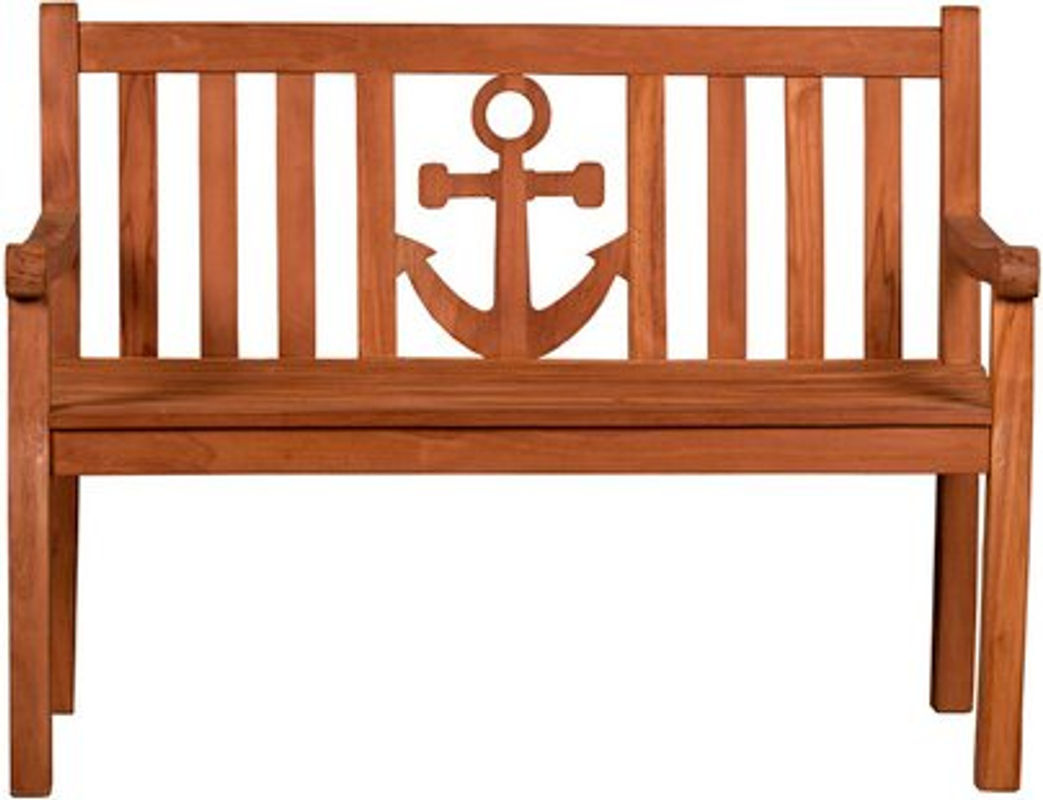 deVries Gartenbank Woodie 2-Sitzer aus Teakholz in Braun, B/H/T: 120 x 89 x 60 cm - Bild 6