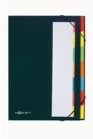 PAGNA Ordnungsmappe Deskorganizer Premium mit 7 Fächern für A4, Schwarz/Mehrfarbig - Bild 1