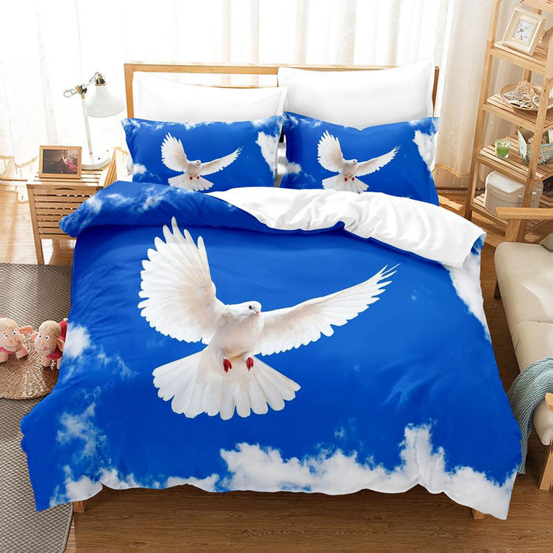 Binchi Outdoor Product Bettwäscheset Taube mit 3-teiligem Daunendeckenbezug und Kissenbezug, Blau, B/H: 155 x 215 cm - Bild 2
