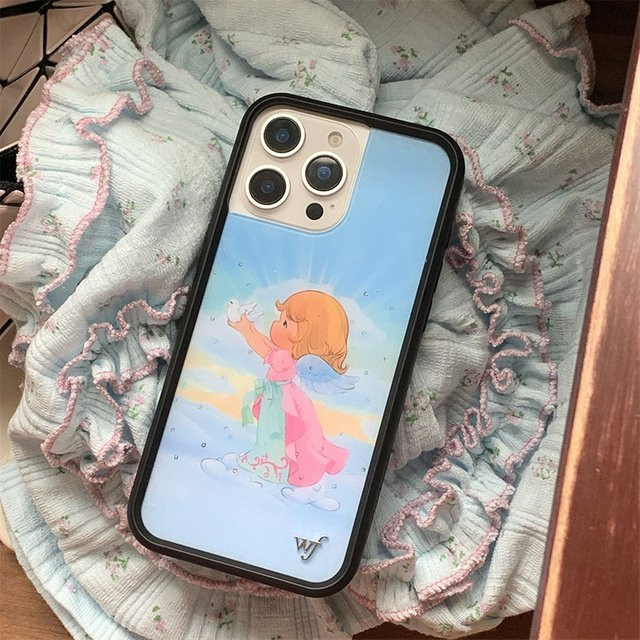 Wildflower Precious Angel Handyhülle für iPhone 12 bis 17 Pro Max Plus Multicolor Cartoon Moments Love One Another Back Cover - Bild 1