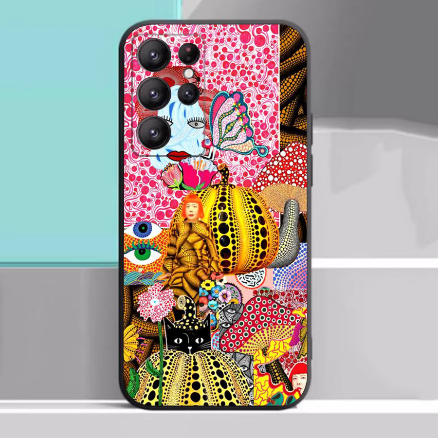 Handyhülle mit Yayoi Kusama Kunstmotiv für Samsung Galaxy S24 FE S25 Ultra S23 S24 Plus S22 Ultra 5G und weitere Modelle, Mehrfarbig - Bild 2