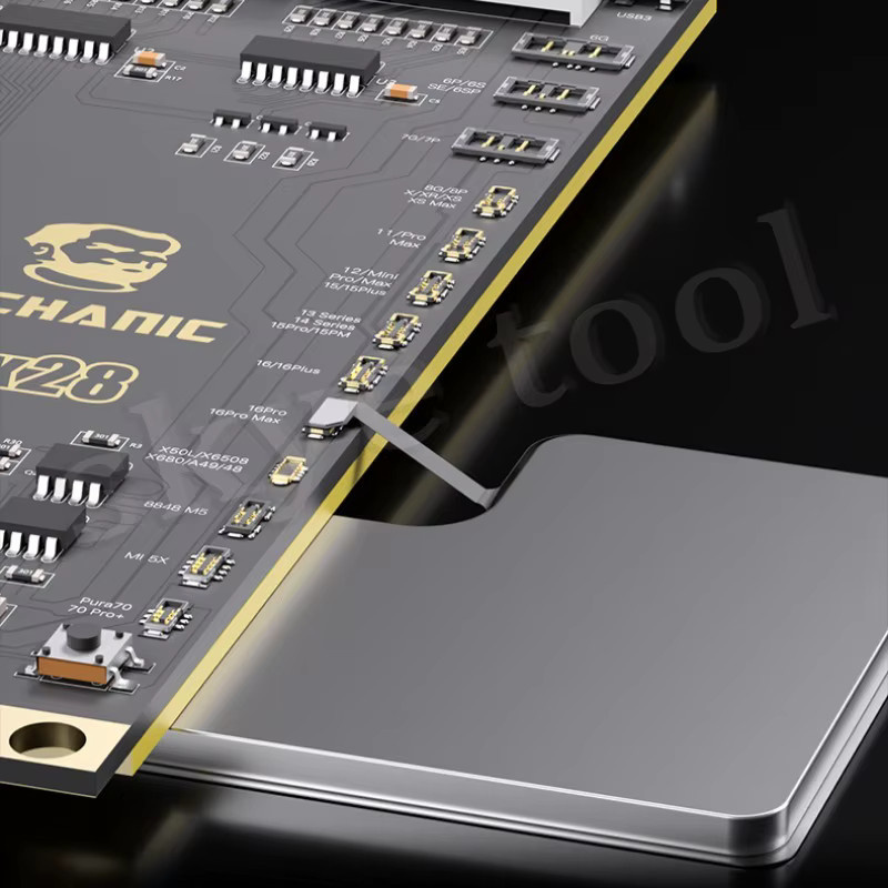 Mechaniker Max28 Batterie Ein-Klick-Aktivierungserkennungsplatine für iPhone 6 bis 16 Pro Max, Ladetester und Schaltkreisinspektion zur Reparatur, Schwarz - Bild 2