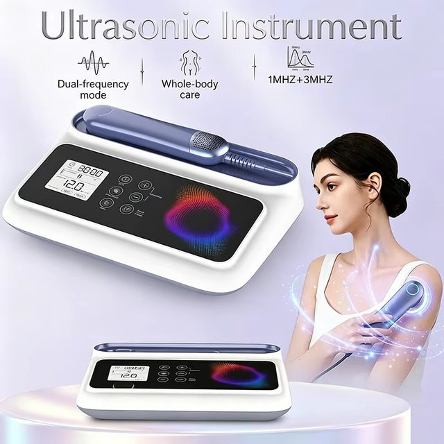Ultraschall-Physiotherapiegerät 1MHz 3MHz, Weiß, Unisex - Bild 1
