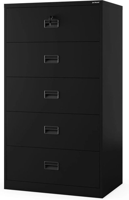 JAN NOWAK Aktenschrank SARA XL V5 aus Metall in Schwarz, H: 162 cm, B: 90 cm, T: 60 cm - Bild 1
