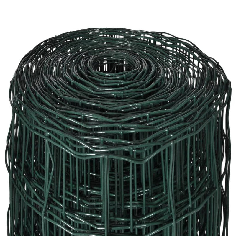 vidaXL Euro Zaun Schweißgitter aus Stahl mit PVC-Beschichtung in Grün, B: 10 m, H: 1,2 m - Bild 3