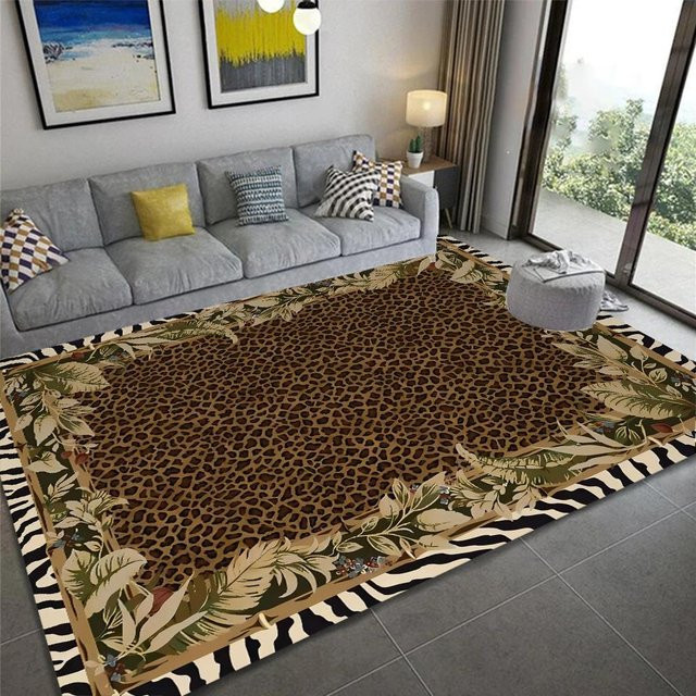 BC-Warm Home Teppich mit Zebra-Tiermotiv in Multicolour, waschbar und rutschfest, B/T: 60 x 40 cm - Bild 1