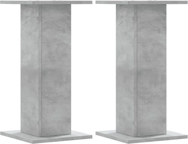 vidaXL Pflanzenständer 2er Set aus Holzwerkstoff in Betongrau, B/T/H: 30 x 30 x 60 cm - Bild 1