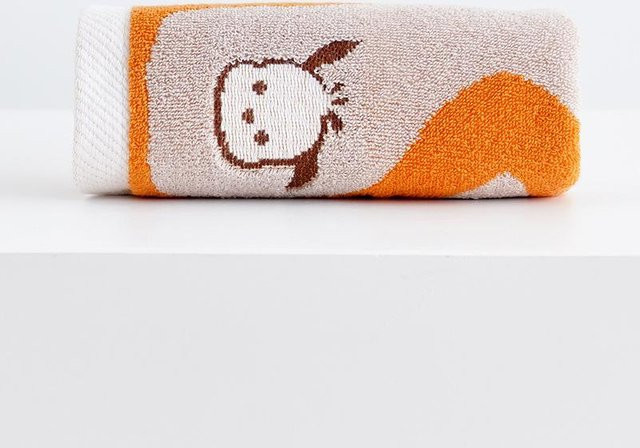 Yiran Furniture Handtuch aus reiner Baumwolle, Gekämmtes Stranggarn, Unisex, Farben: Blau und Orange, B: 35 cm, L: 75 cm - Bild 1